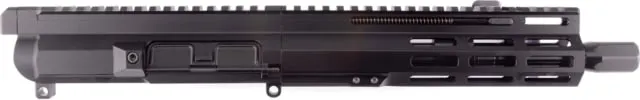 Foxtrot Mike Products FM Products Mike-15 .223 Wylde Gen 2 Complete Upper Receiver 17.75 inch 9 inch Barrel Pistol Length 1-8 Twist 1/2x28 Thread Free-Float Nitride Black - Upper Receiver for AR-15, vista 1