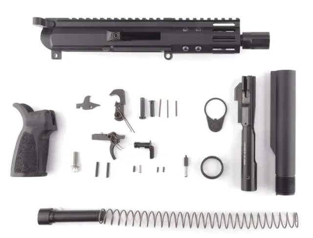 Foxtrot Mike Products FM Products MIKE-9 9mm Build Kit 10 inch Mil-Spec Rear Charge Black - Upper Receiver for AR-15, vista 1