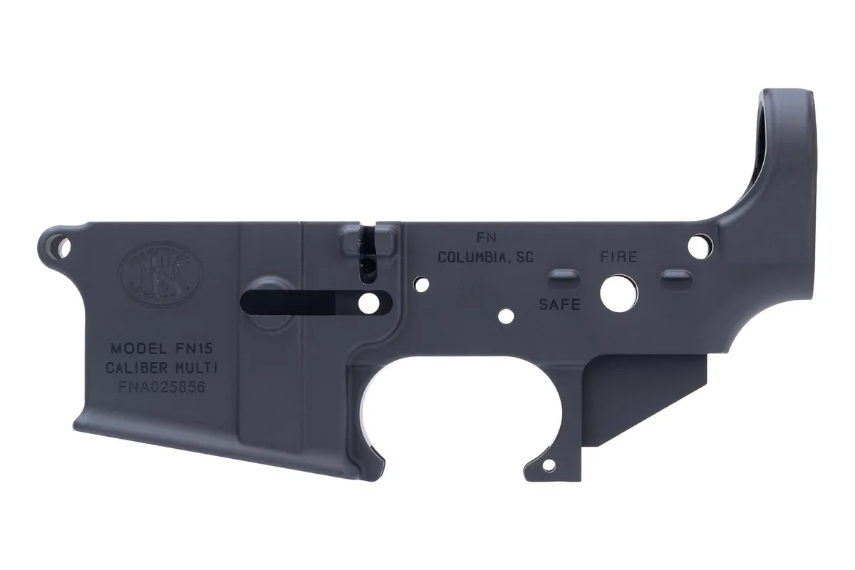 FN America FN FN15 Stripped Lower Receiver 20100466 Rifle Multi-Cal 0\" Stripped Semi-Auto 7075-T6 Aluminum Type III Hardcoat Anodized - Lower Receiver for AR-15 - view 3