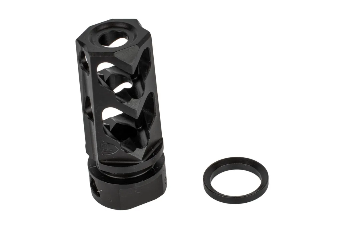 Fortis Manufacturing Fortis Control 300 Blk Muzzle Brake 5/8x24 - Black - Muzzle Device for AR-15, vista 3