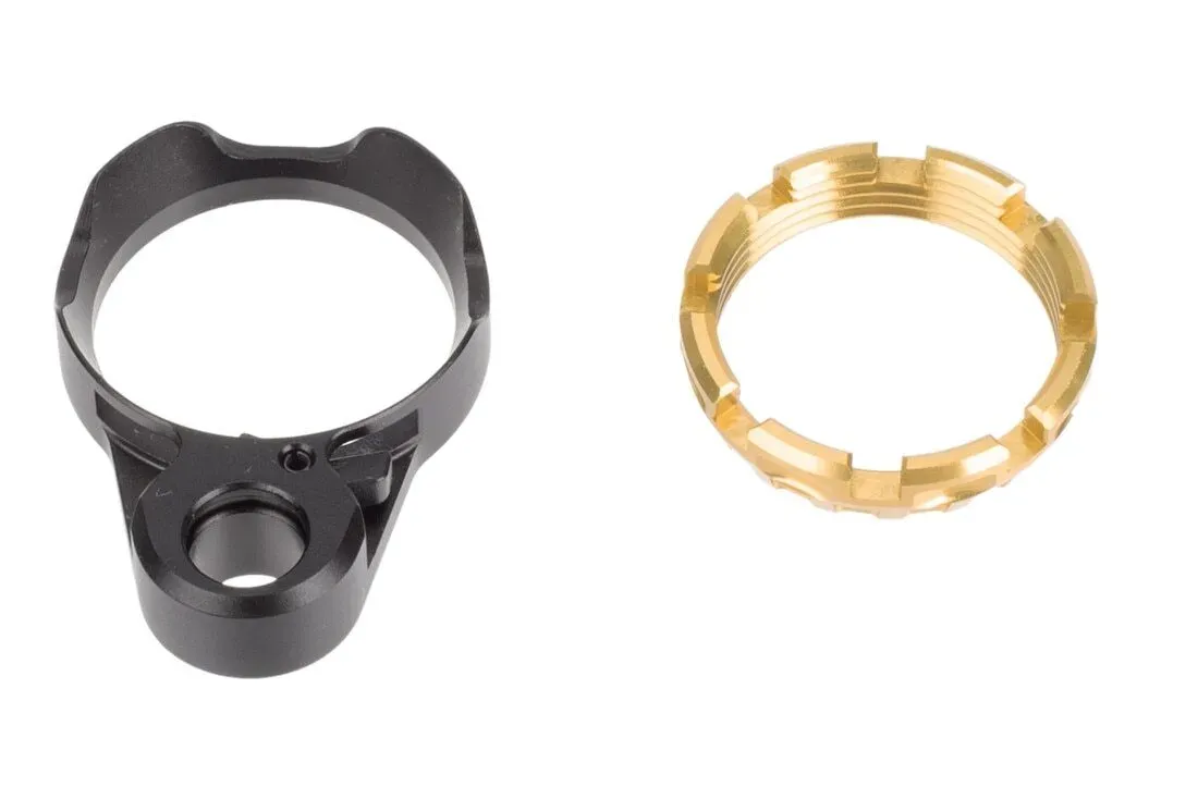 Fortis Manufacturing Fortis Lightweight Enhanced Ar-15 Endplate System Version K2 - Gold - End Plate for AR-15 - view 1