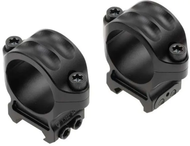 Fortis Manufacturing AP 3 34mm Riflescope Rings 28mm Set of 2 Black - Optic Mount - view 1