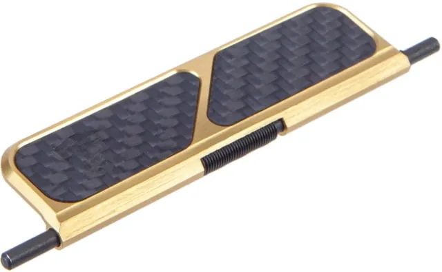 Fortis Manufacturing Billet Dust Cover Carbon Fiber Gold Gold - Dust Cover for AR-15, vista 1