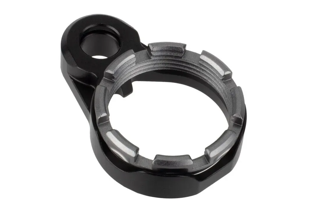 Fortis Manufacturing Enhanced Ar-15 End Plate System - K1 - Grey Castle Nut - Tapered - End Plate for AR-15 - view 1