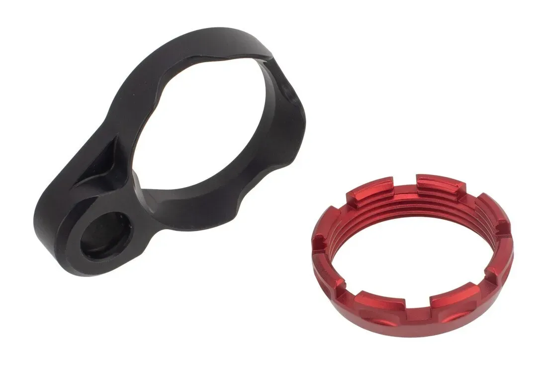 Fortis Manufacturing Enhanced Ar-15 End Plate System - K1 - Red Castle Nut - Tapered - End Plate for AR-15, vista 1