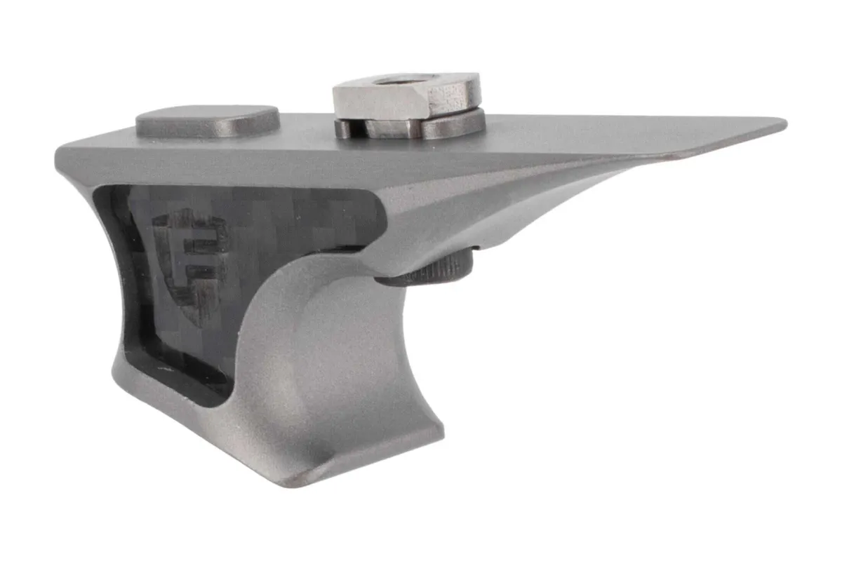 Fortis Manufacturing SHIFT Reversible Carbon Fiber Handstop - Grey - M-LOK - Foregrip for AR-15, vista 1