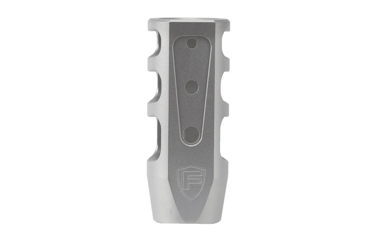 Fortis Manufacturing Fortis Rapid Engagement Device Red Muzzle Brake - 1/2x28 - Ss - Muzzle Device for AR-15, vista 3