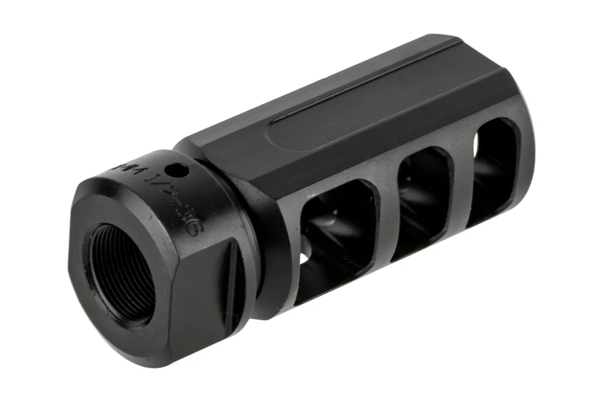 Fortis Manufacturing Fortis Red Mod 2 9mm Muzzle Brake 1/2x36 - Black - Muzzle Device for AR-15 - view 3