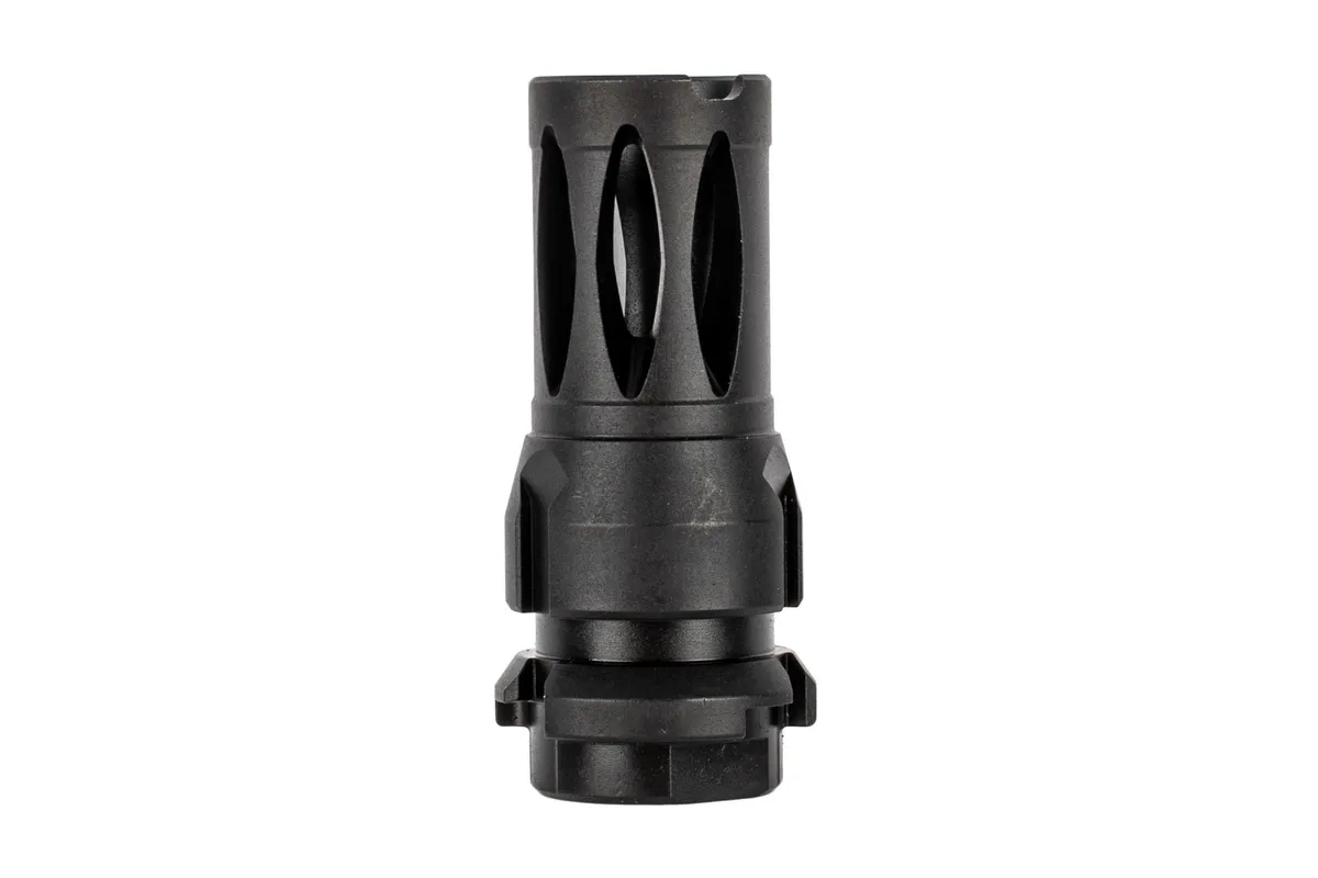 Forward Controls Design 6315 Stoner 63 LMG Style Compensator + Flash Hider w/ Key-Mo Mount - 1/2x28 - 6315KM - Muzzle Device for AR-15, vista 2