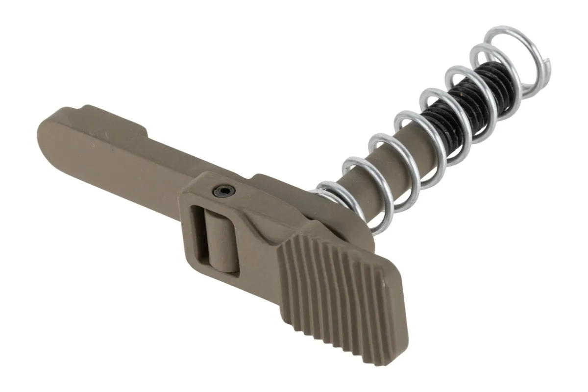 Forward Controls Design Ambidextrous AR-15 Magazine Release - Extended Serrated Lever - FDE - Magazine Release for AR-15 - view 1