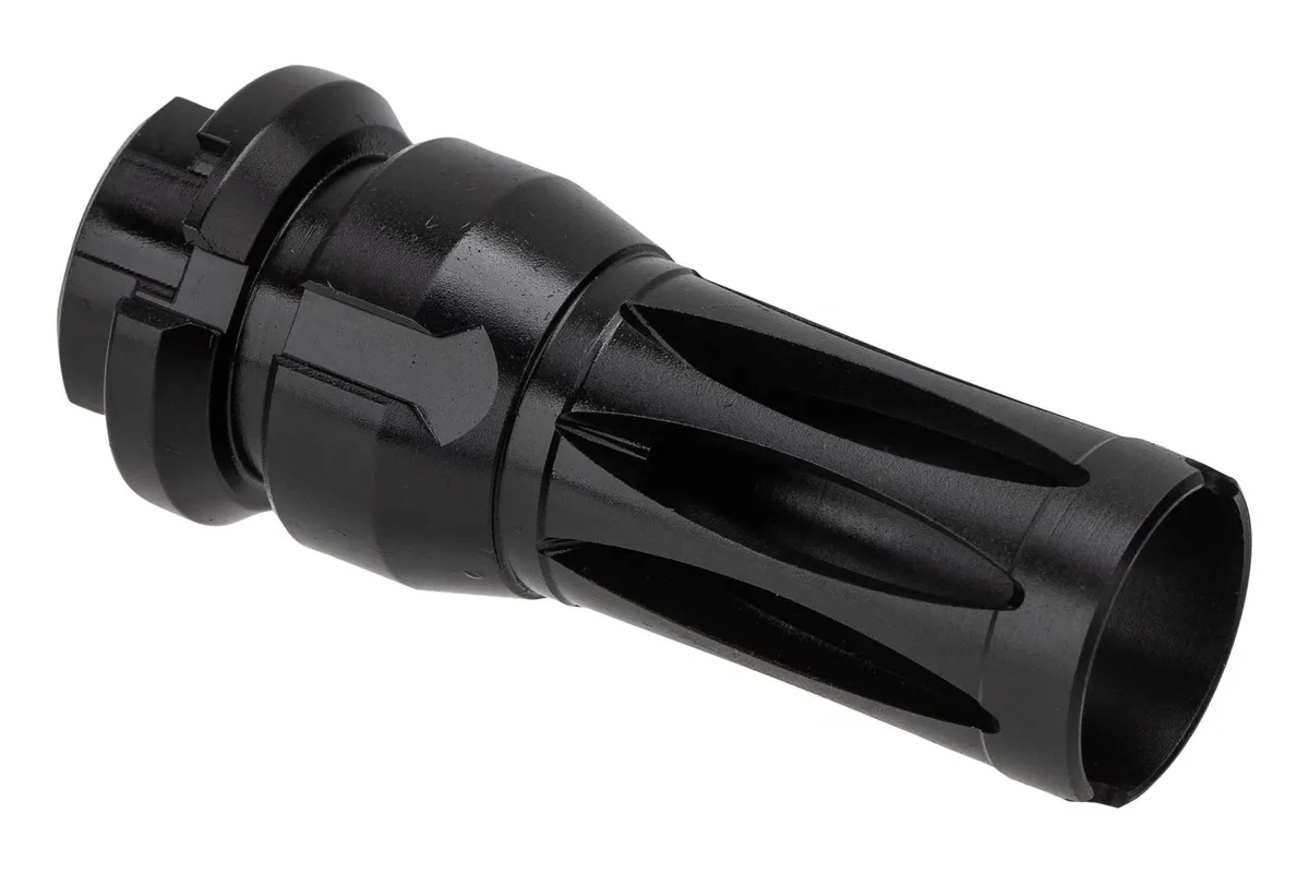 Forward Controls Design Stoner 63 Style Compensator - 5/8x24 - Long - Muzzle Device for AR-15, vista 1