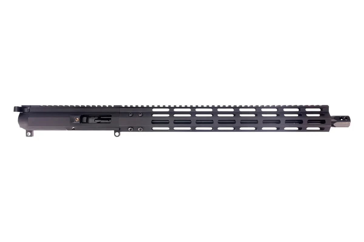 Foxtrot Mike 16" Rear Charging 9mm Complete Upper w/ 4-Port Micro Brake - Upper Receiver for AR-15, vista 1