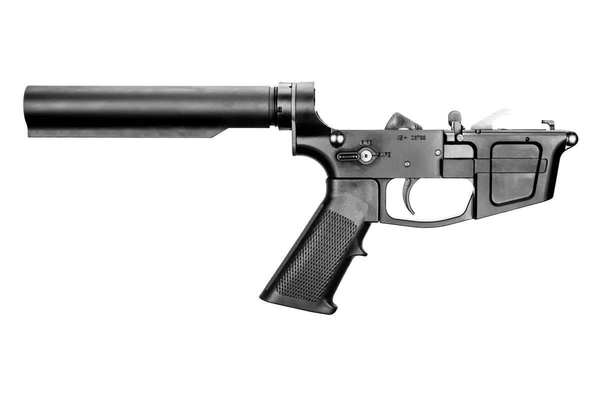 Foxtrot Mike Mike-45 Billet 45 Cal Mega Mass Complete Lower Receiver w/ A5 Length Buffer Tube - Lower Receiver for AR-15 - view 1