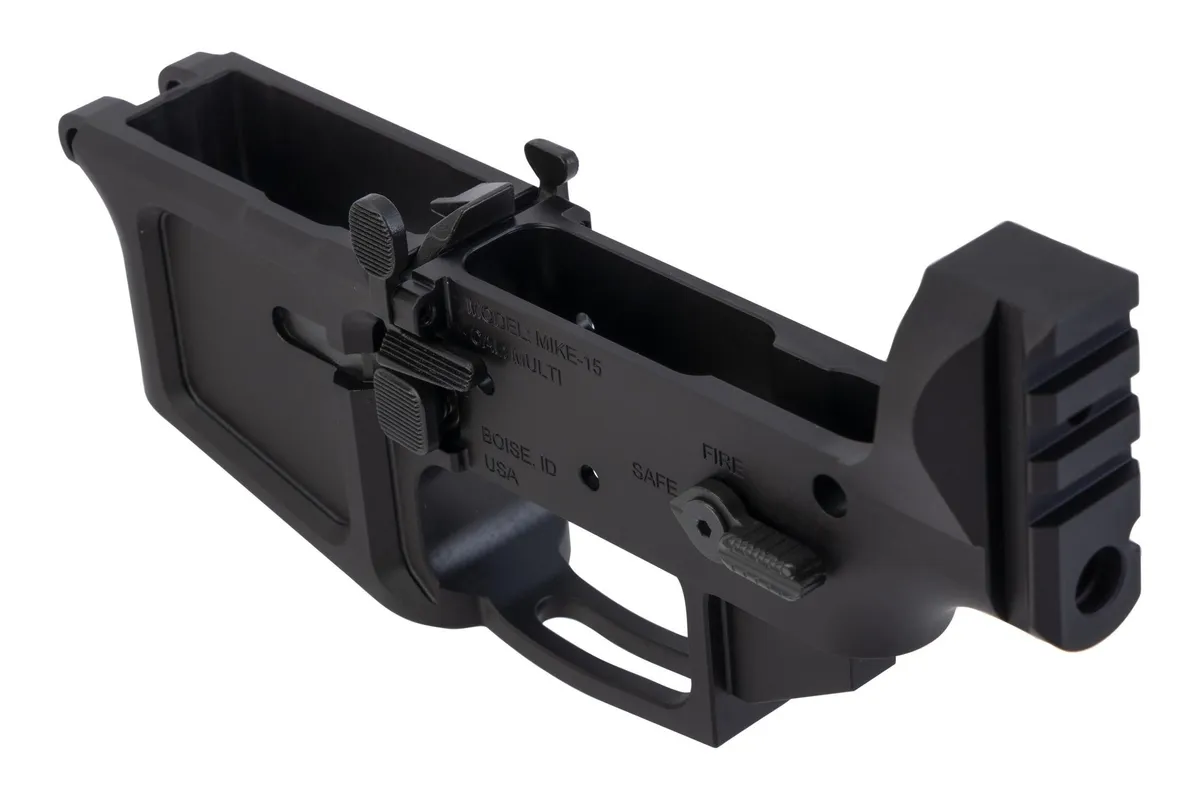 Foxtrot Mike Products MIKE-15 Stripped Billet Lower Receiver With Integrated Picatinny Rail Extension - Lower Receiver for AR-15 - view 3