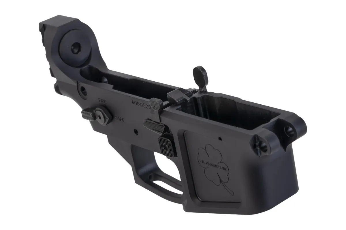 Foxtrot Mike Products MIKE-15 Stripped Billet Lower Receiver With Integrated Picatinny Rail Extension - Lower Receiver for AR-15, vista 1