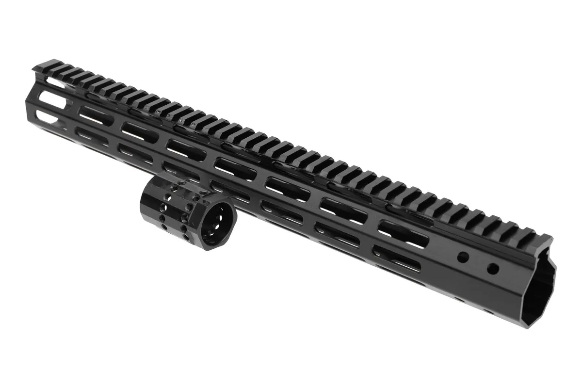 Foxtrot Mike Products Free Float M-LOK AR-15 Handguard - 15" - Handguard for AR-15, vista 3