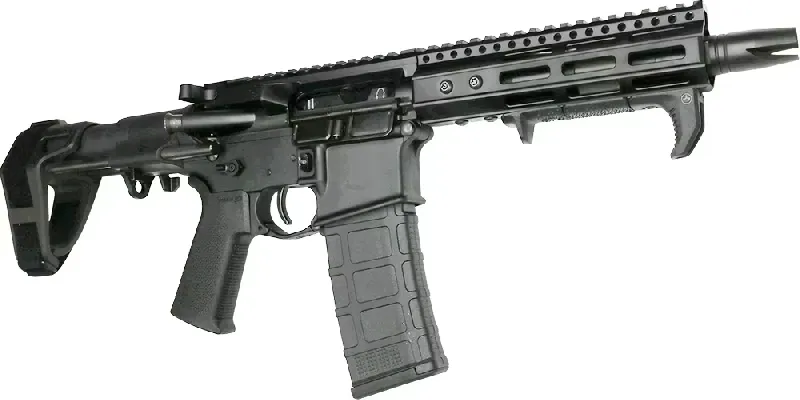 Franklin Armory PDW-C7 AR-15 Pistol 7.5" Barrel .223/5.56 30rd - Includes BFSIII Binary Curved Trigger, PDW Brace, & Handstop - 3128-BLK - Complete Rifle - view 1