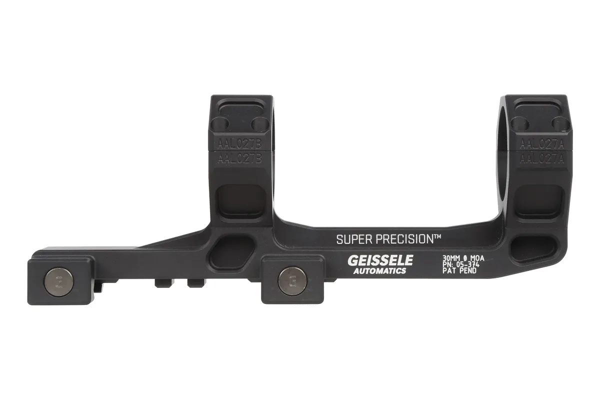 Geissele Automatics Geissele AR-15/M4 Super Precision Scope Mount 30 mm Tube 0 MOA Hyper Extended Type 3 Anodized Black - Optic Mount - view 3