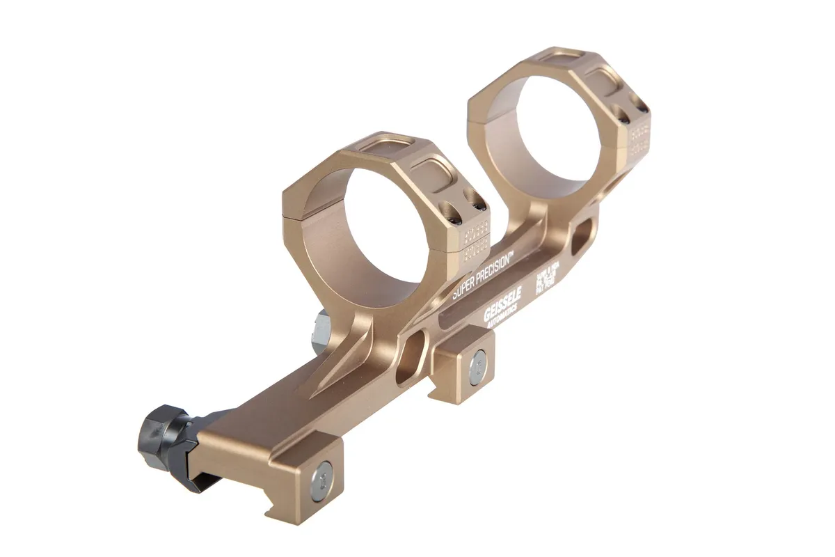 Geissele Automatics AR-15 Super Precision Hyper Extended 34mm Scope Mount - Desert Dirt - Optic Mount - view 3