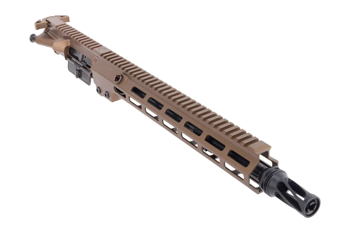 Geissele Automatics Super Duty MOD1 Complete Upper Desert Dirt 5.56 14.5 P&W Barrel - Upper Receiver for AR-15, vista 1