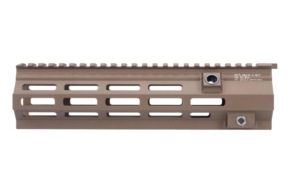 Geissele Automatics Hk M-Lok Rails - 10.5 Hk Rail M-Lok Desert Dirt Color - Handguard for AR-15 - view 3
