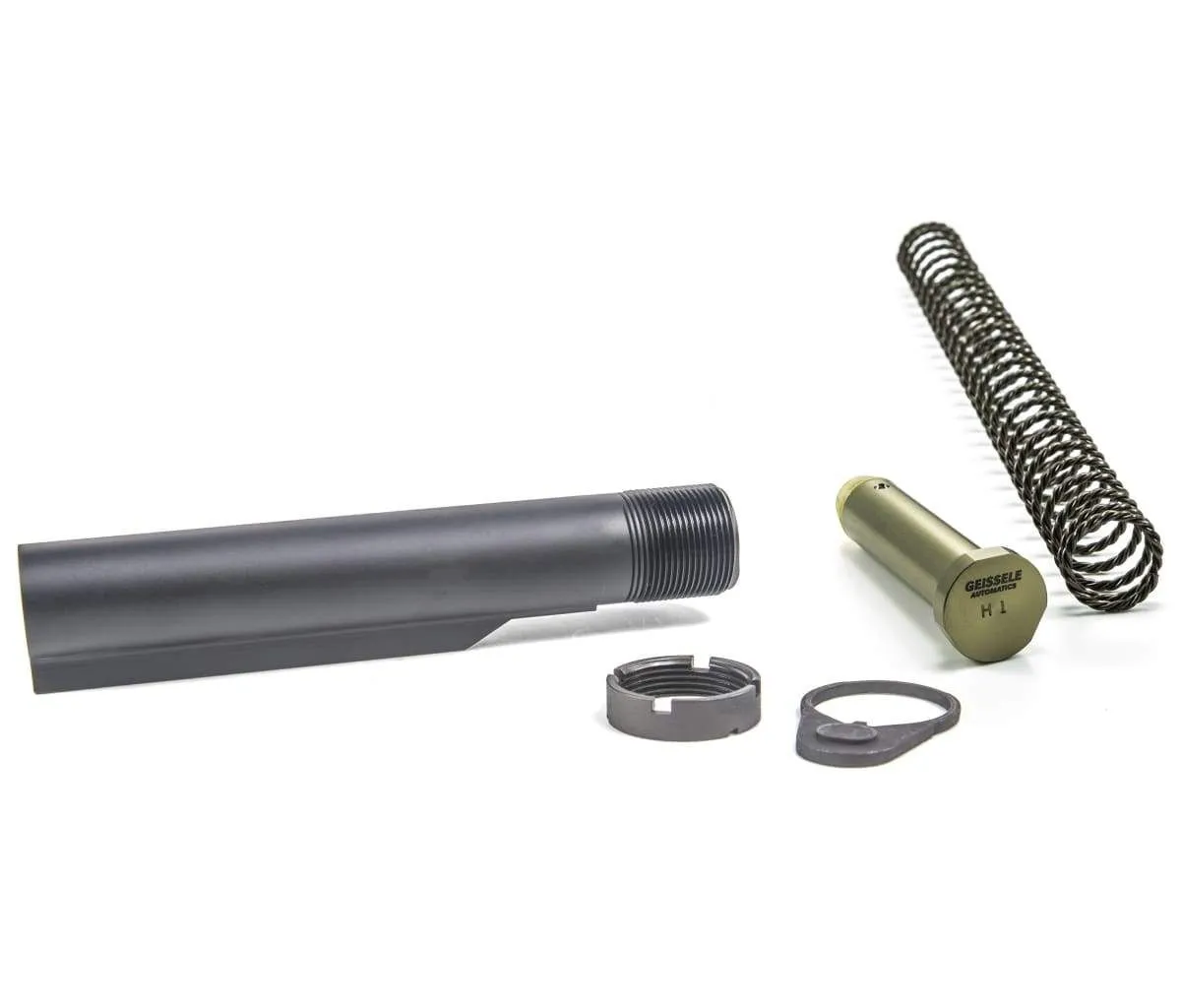 Geissele Automatics Premium Mil-Spec Buffer Tube Assembly With Super 42 H1 - Black - Buffer Tube Assembly for AR-15 - view 1