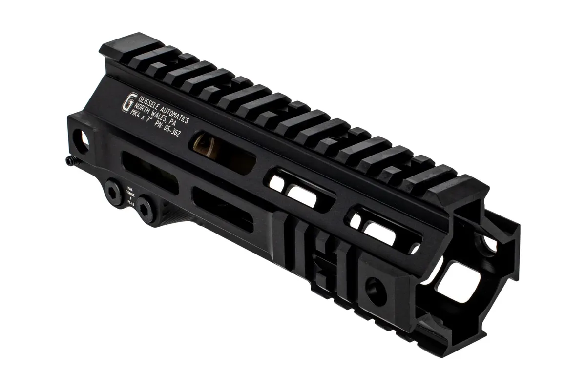 Geissele Automatics Super Modular MK4 Handguard - M-LOK - Black - 7" - Handguard for AR-15, vista 1