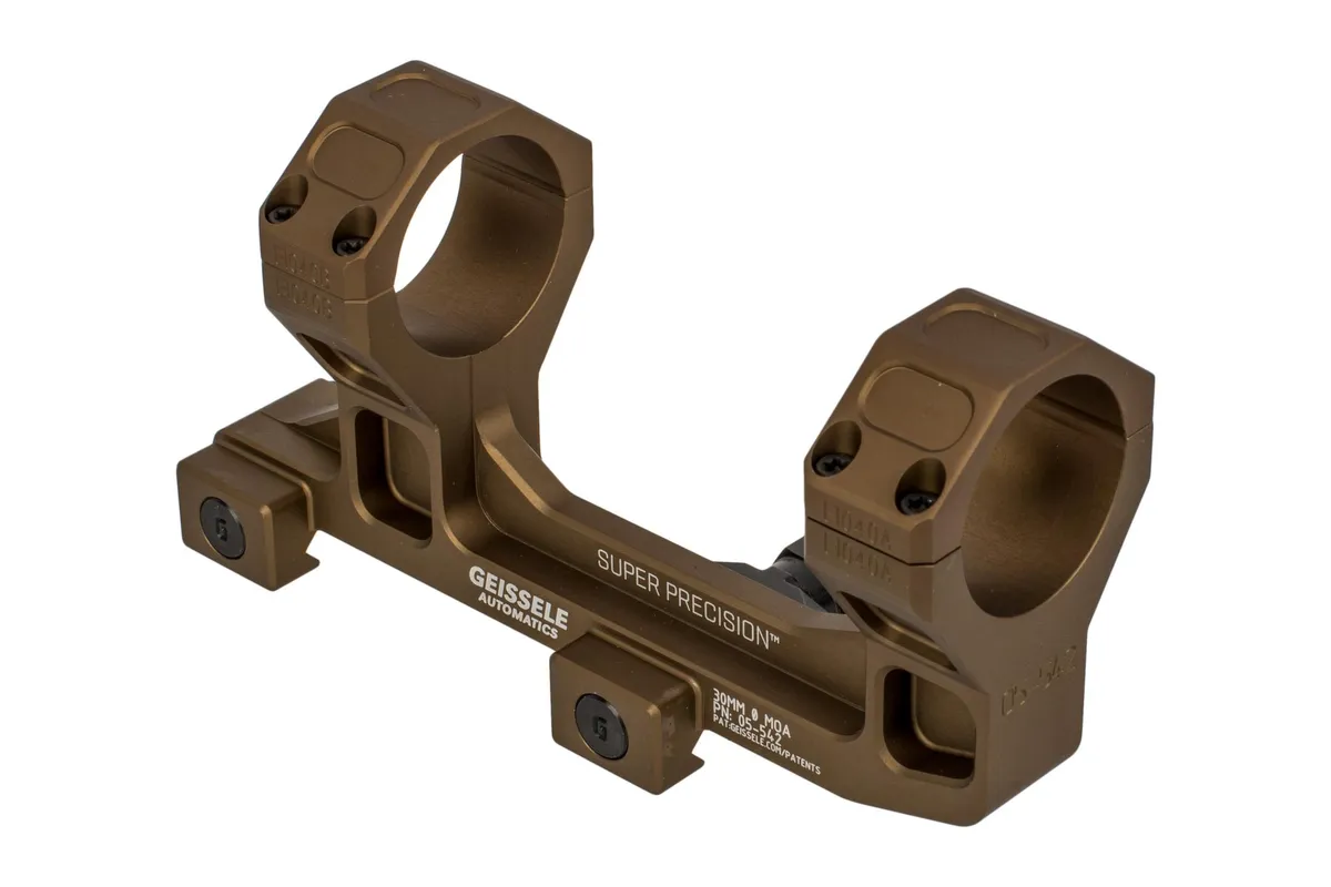 Geissele Automatics Geissele Super Precision Scope Mount AR-15 30mm 1.93in Height Vortex 1-6 Desert Dirt Color - Optic Mount, vista 1