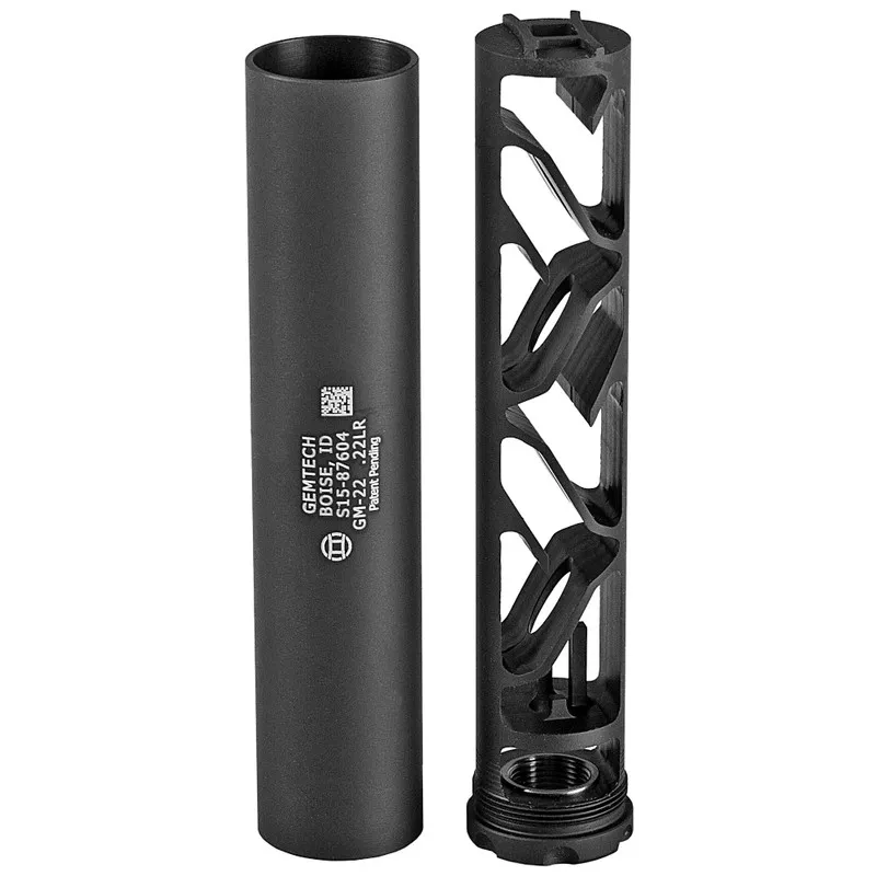Gemtech Rimfire Suppressor, GM-22, 22LR, Weight 2.5oz, Length 5", Diameter 1", Black Finish 12127 - Suppressor - view 1