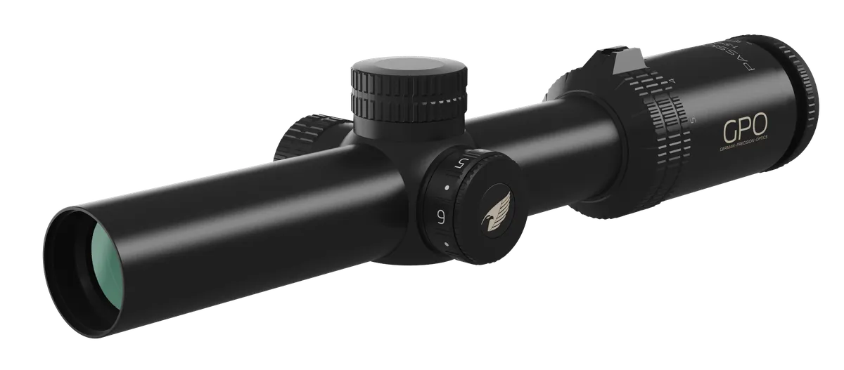 German Precision Optics GPO USA PASSION 5X 1-5X24 Rifle Scope - German #4 Reticle - Rifle Scope - view 1