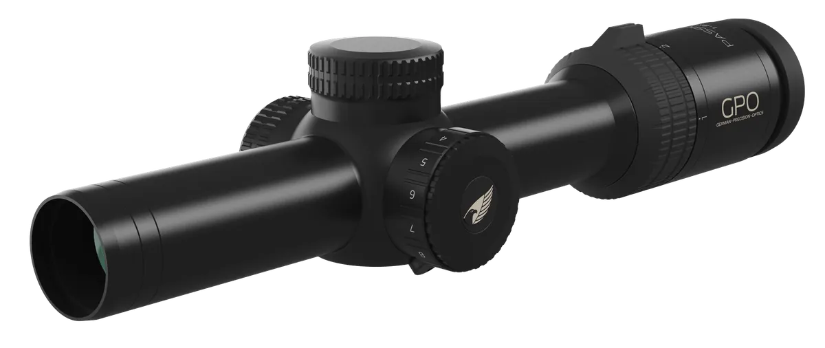 German Precision Optics GPO USA PASSION 8X 1-8X24I FFP Rifle Scope - German #4 Reticle - Rifle Scope, vista 2