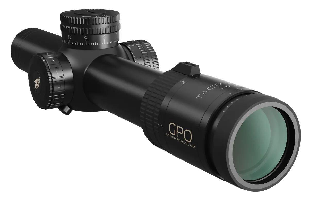 German Precision Optics GPO USA TACTICAL 8X 1-8X24I FFP Rifle Scope - HSi-CQB Reticle - Rifle Scope, vista 1
