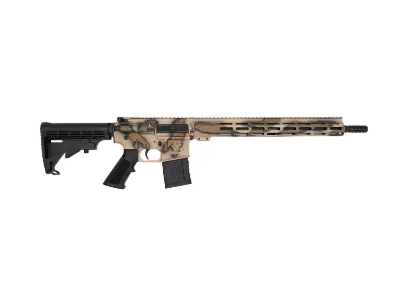 Great Lakes Firearms .223 Wylde Semi-Automatic AR-15 Rifle with 16" Nitride Barrel - Serpent Sand Camo - GL15223 S-SND - Complete Rifle, vista 1