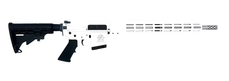 Great Lakes Firearms AR-15 Rifle, .350 Legend, 16" 416r Stainless Steel Barrel, 15.25" M-LOK Rail, M4 Stock, Artic White Finish- GL15350SS WHT16 - Complete Rifle, vista 1