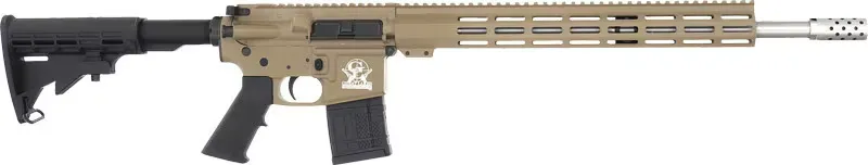 Great Lakes Firearms AR-15 Rifle, .450 Bushmaster, 18" 416r SS Barrel, 15.25" M-LOK Rail, 6 Position M4 Stock, Flat Dark Earth Cerakote- GL15450SS FDE - Complete Rifle, vista 1
