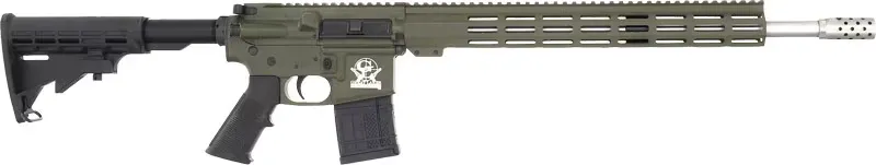 Great Lakes Firearms AR Rifle, .450 Bushmaster, 18" 416r SS Barrel, 15.25" M-LOK Rail, 6 Position M4 Stock, OD Green Cerakote Finish- GL15450SS ODG - Complete Rifle - view 1