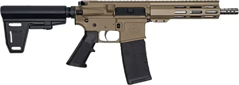 Great Lakes Firearms GL15223SSPB FDE/SS AR15 Pistol w/BRACE 7.5" SS Flat Dark Earth - Complete Rifle - view 1