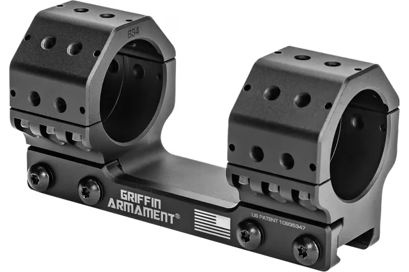 Griffin Armament GPM Standard Scope Mount 34mm Tube 1.35" Height 6061-T6 Aluminum Black - Optic Mount - view 2
