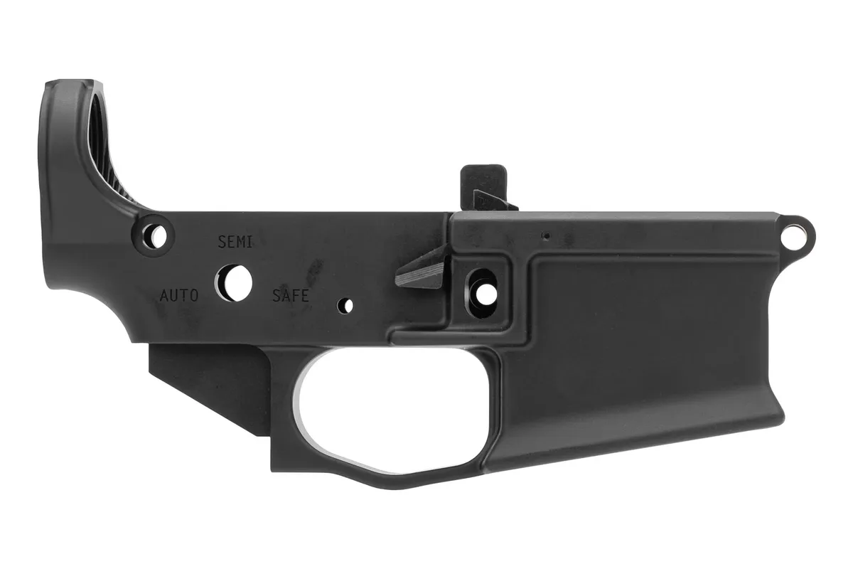 Griffin Armament MK2 Ambi Stripped AR-15 Lower Receiver - Ambidextrous Controls - Flared Magwell - Anodized Black - MK2AL - Lower Receiver for AR-15 - view 1