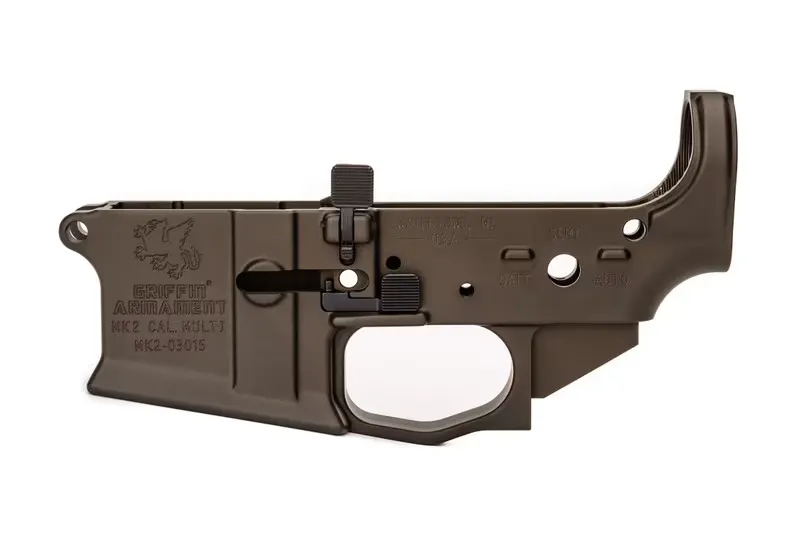 Griffin Armament MK2 AR-15 Ambidextrous Stripped Lower Receiver Flat Dark Earth - Lower Receiver for AR-15 - view 2