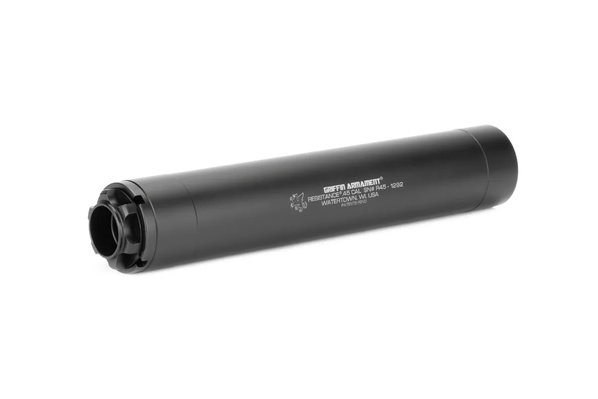 Griffin Armament Resistance 45 .45 Cal QD Suppressor - Black - Suppressor - view 1