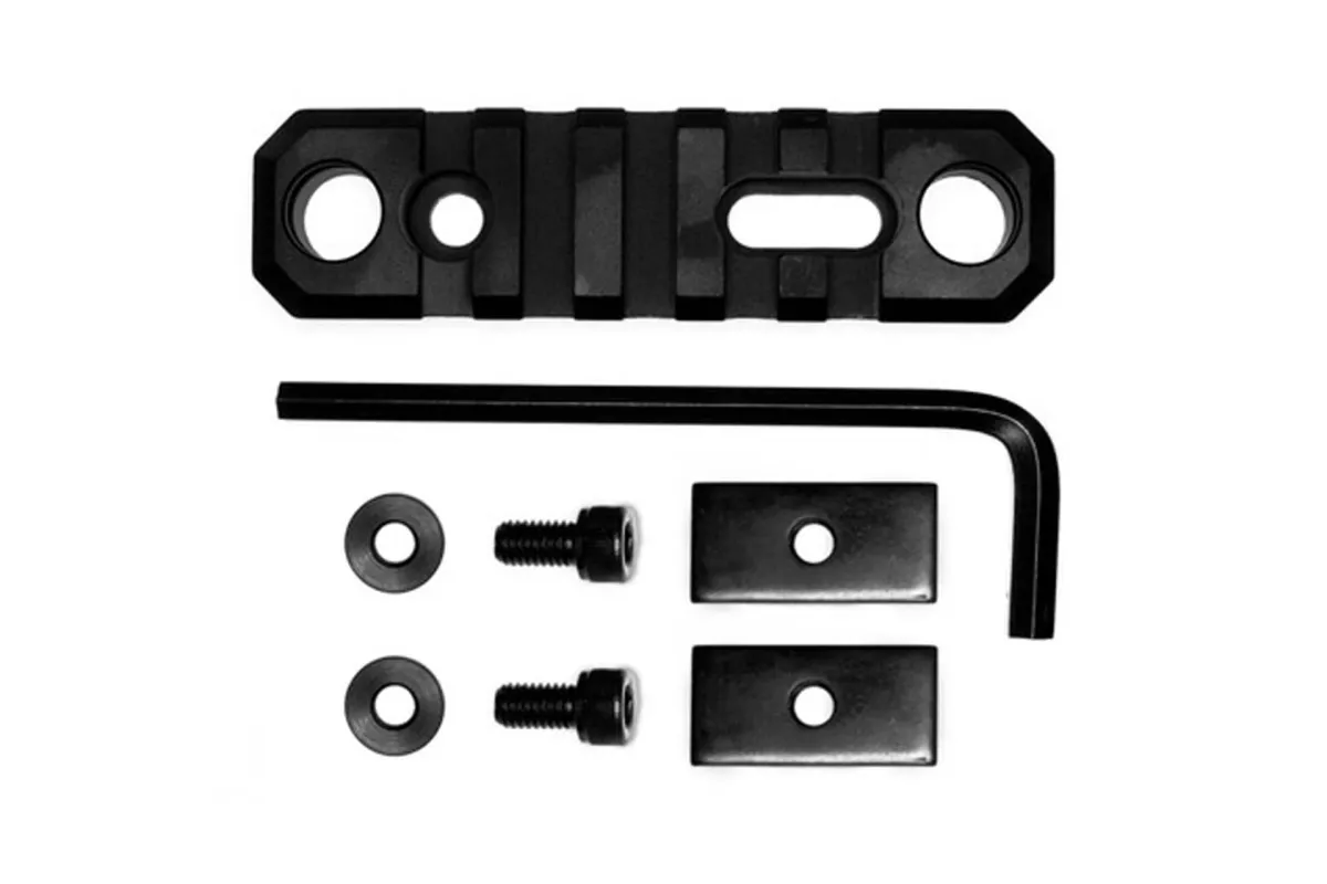 GrovTec 3.1" 5-Slot Picatinny Stock Push Base - Handguard for AR-15, vista 1