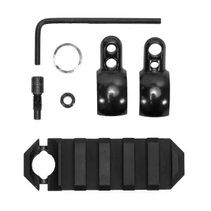 GrovTec Tube Rail, Barrel Band Mounted Picatinny Rail, 2.6", .630-.675, Black - Optic Mount, vista 1