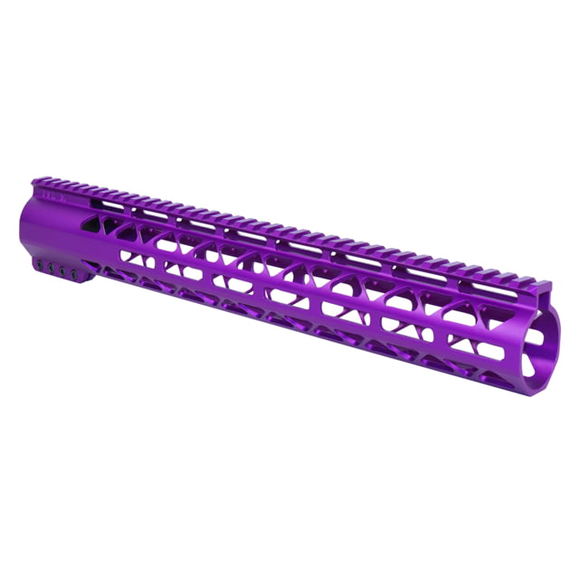 Guntec USA 15in AIR-LOK Series M-LOK Compression Free Floating Handguard With Monolithic Top Rail .308 Cal Anodized Purple - Handguard for AR-15 - view 1