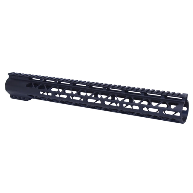 Guntec USA 16.5'' AIR-LOK Series M-LOK Compression Free Floating Handguard w/ Monolithic Top Rail .308 Cal Anodized Black - Handguard for AR-15, vista 1