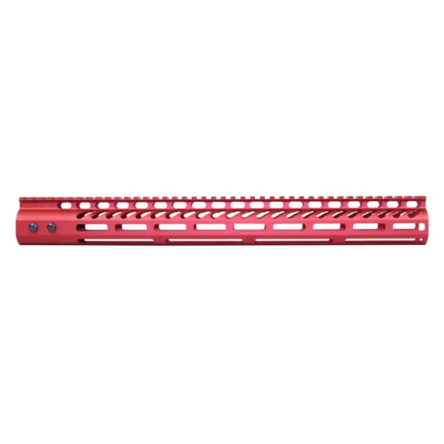 Guntec USA 16.5'' Ultra Lightweight Thin M-LOK System Free Floating Handguard w/ Monolithic Top Rail Anodized Red - Handguard for AR-15 - view 1