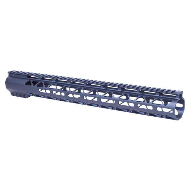 Guntec USA 16.5in AIR-LOK Series M-LOK Compression Free Floating Handguard With Monolithic Top Rail .308 Cal Anodized Grey - Handguard for AR-15 - view 1