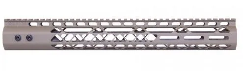 Guntec USA .308 Caliber Air Lite Series M-LOK System Free Floating Handguard w/Monolithic Top Rail 15in Cerakote FDE - Handguard for AR-15, vista 1