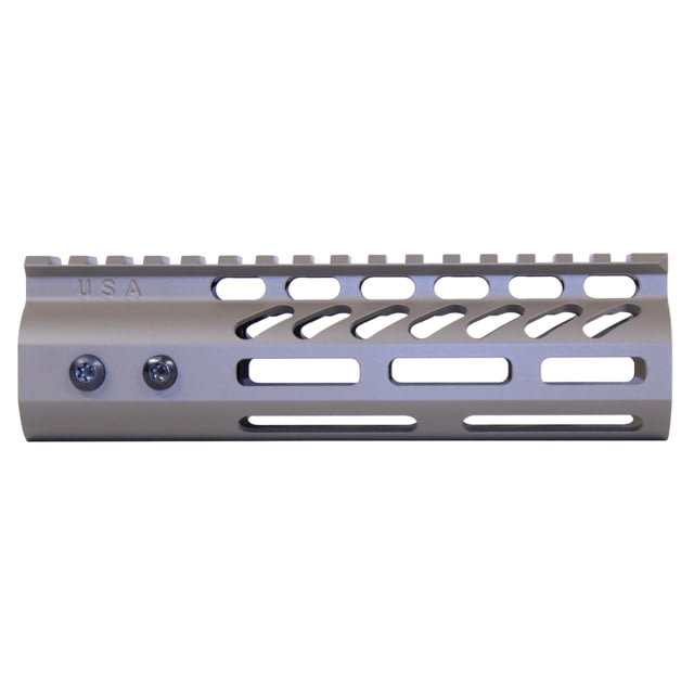 Guntec USA 6.75'' ULtra Lightweight Thin M-LOK Free Floating Handguard w/ Monolithic Top Rail Cerakote Flat Dark Earth - Handguard for AR-15, vista 1