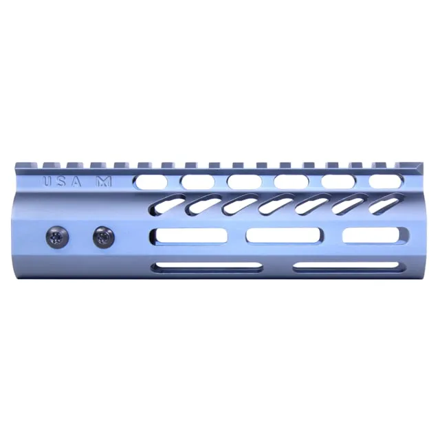 Guntec USA 6.75'' ULtra Lightweight Thin M-LOK Free Floating Handguard w/ Monolithic Top Rail Anodized Grey - Handguard for AR-15 - view 1